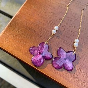Handmade flower earrings